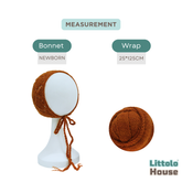 Baby Wool Knitted Wrap and Bonnet SR090 | NB | Brick Brown